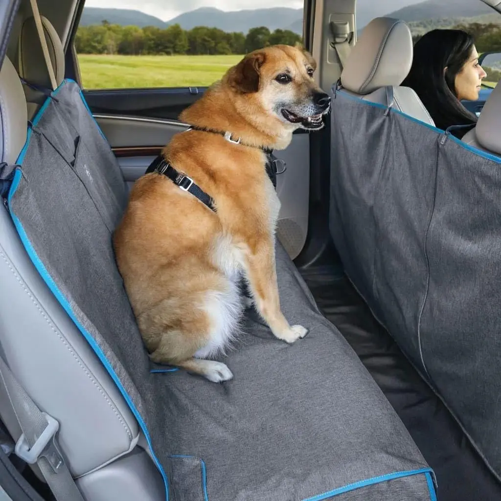 Kurgo Coast to Coast Hammock, Heather Grey, 55" Wide | Waterproof Car Seat Cover for Dogs - view 2