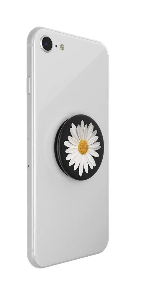 PopSockets Adhesive Phone Grip, Holder- White Daisy | Floral, Secure, Swappable - view 3