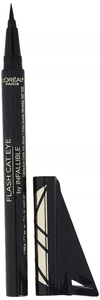 L'Oreal Paris Infallible Flash Cat Eye Waterproof Liquid Eyeliner, Black, 12ml (0.44 oz) | Precision Winged Eyeliner - main product image