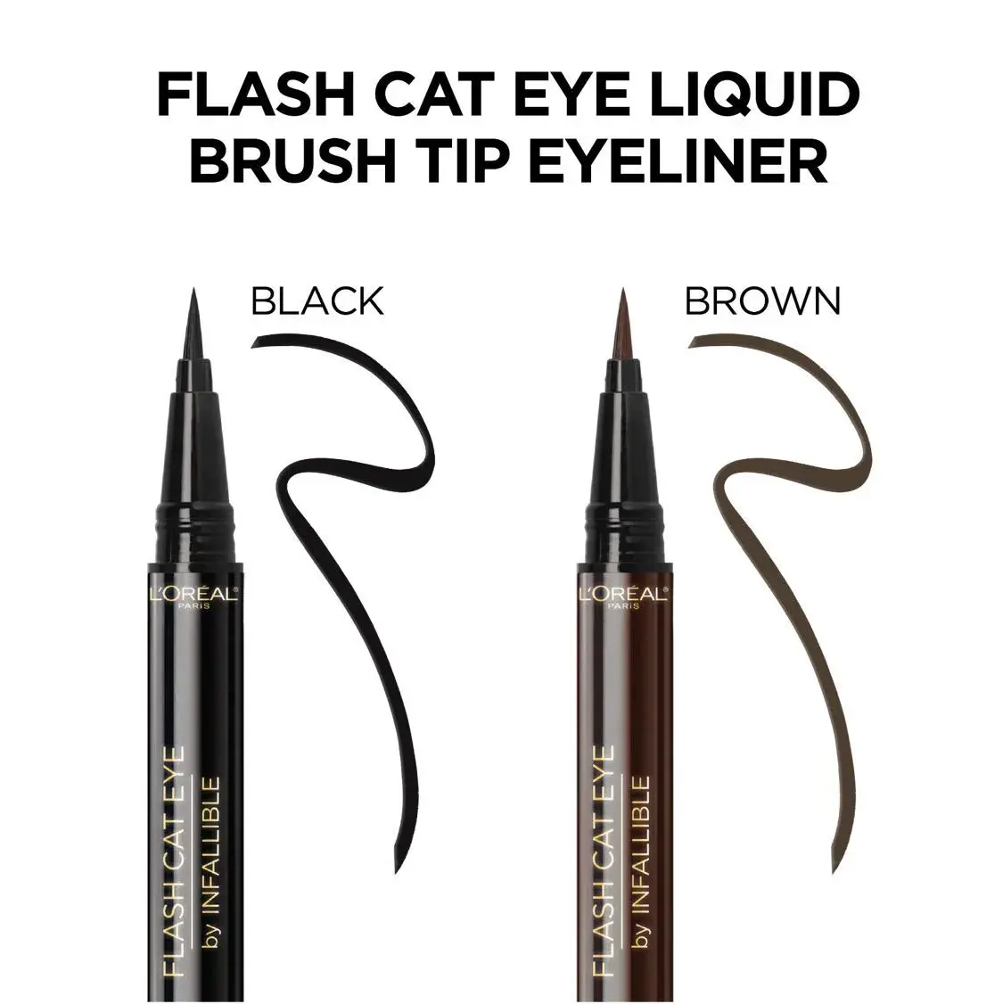 L'Oreal Paris Infallible Flash Cat Eye Waterproof Liquid Eyeliner, Black, 12ml (0.44 oz) | Precision Winged Eyeliner - view 7