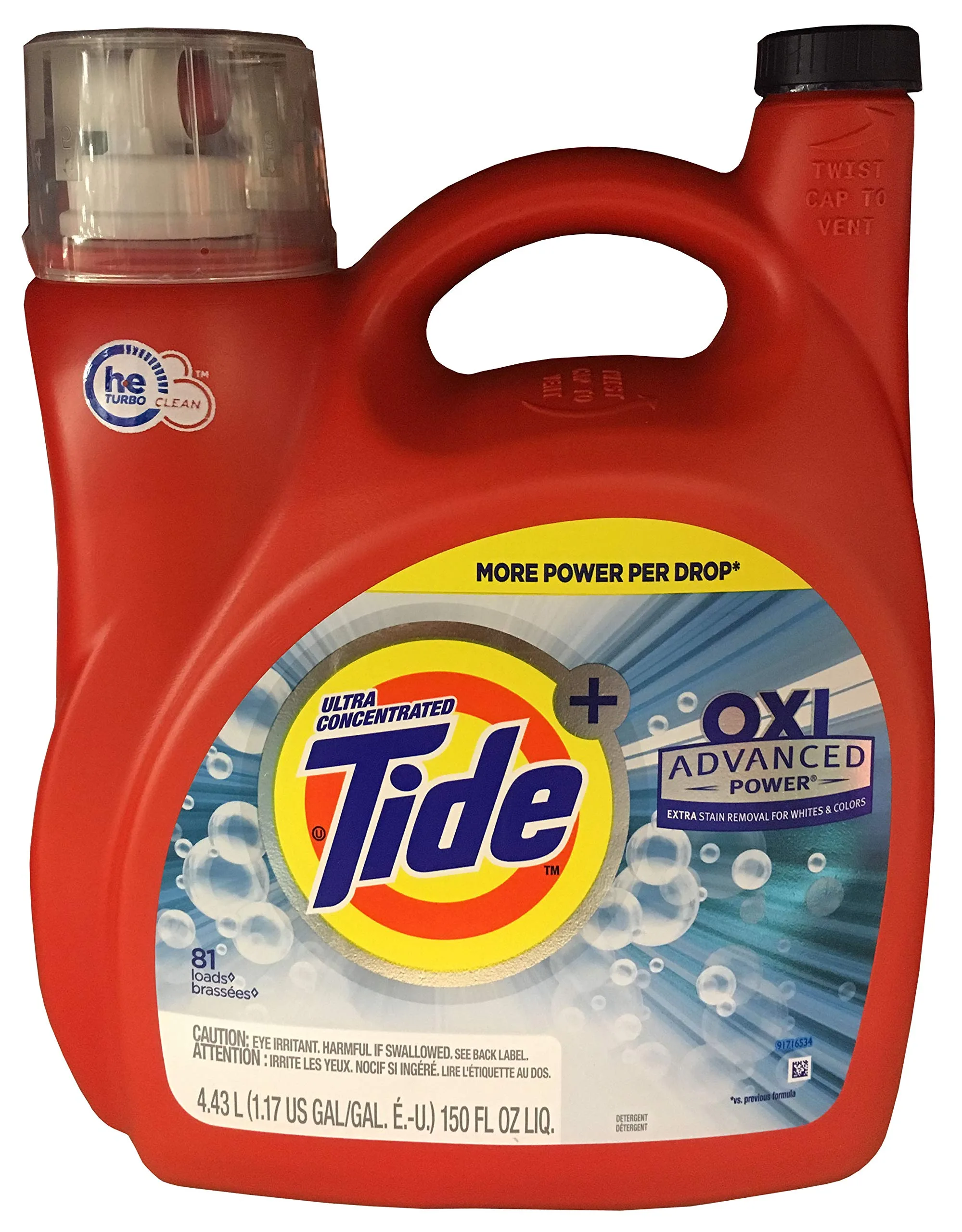 Tide Advance Power High Efficiency Liquid Laundry Detergent 150 fl oz (4.43 L) | Concentrated Formula for Brighter Whites - main product image