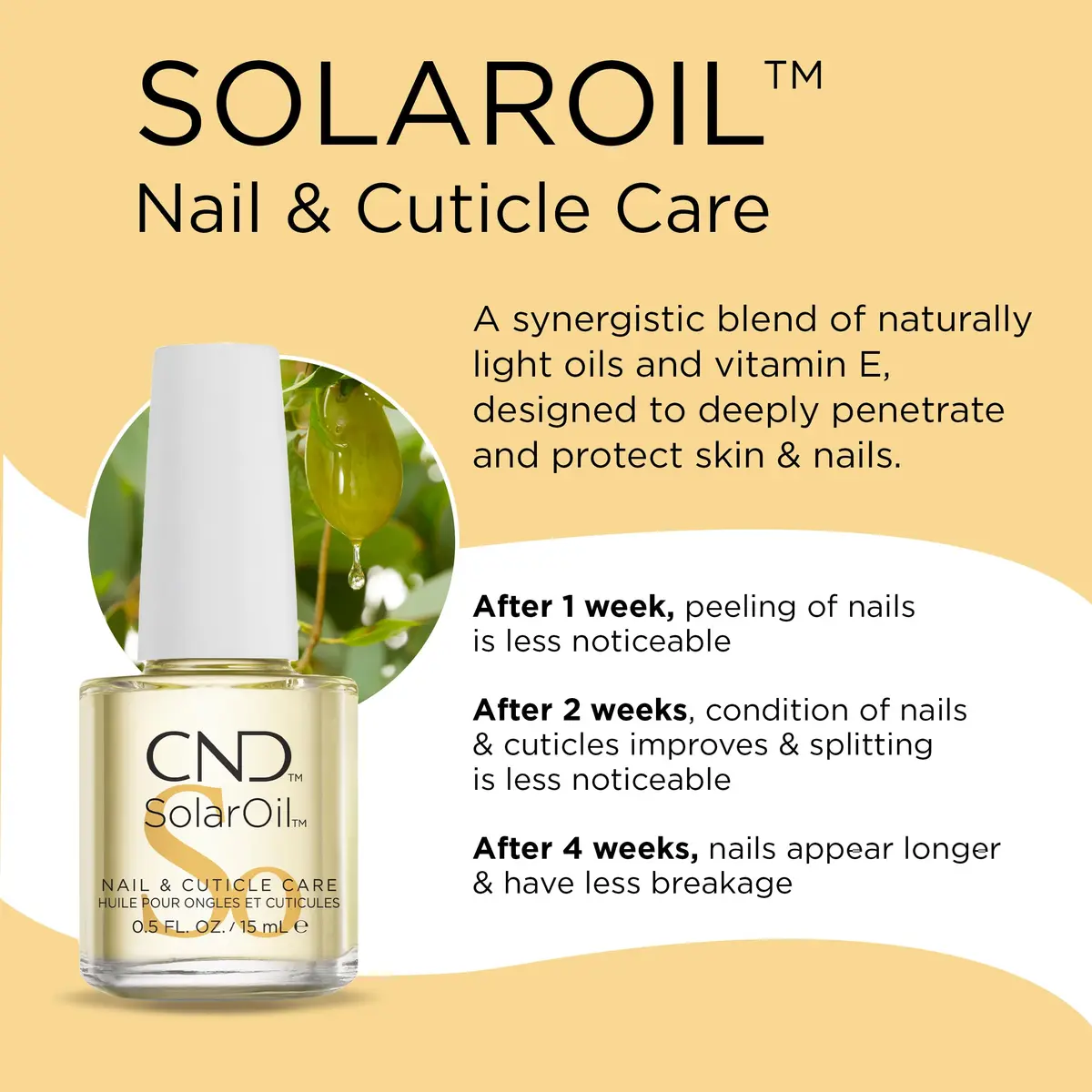 CND SolarOil Cuticle Oil Pen, Travel-Size 0.08 oz | Moisturizes & Softens Nails & Cuticles - view 2