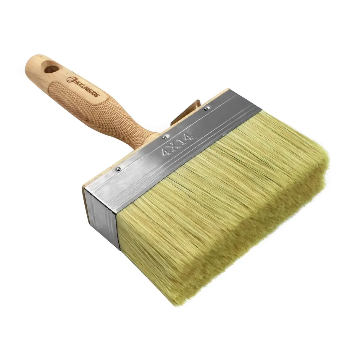 ROLLINGDOG 5.5" Deck Stain Limewash Brush | 14cm Wide Imitation Bristle for Walls, Decks, Fences - main product image