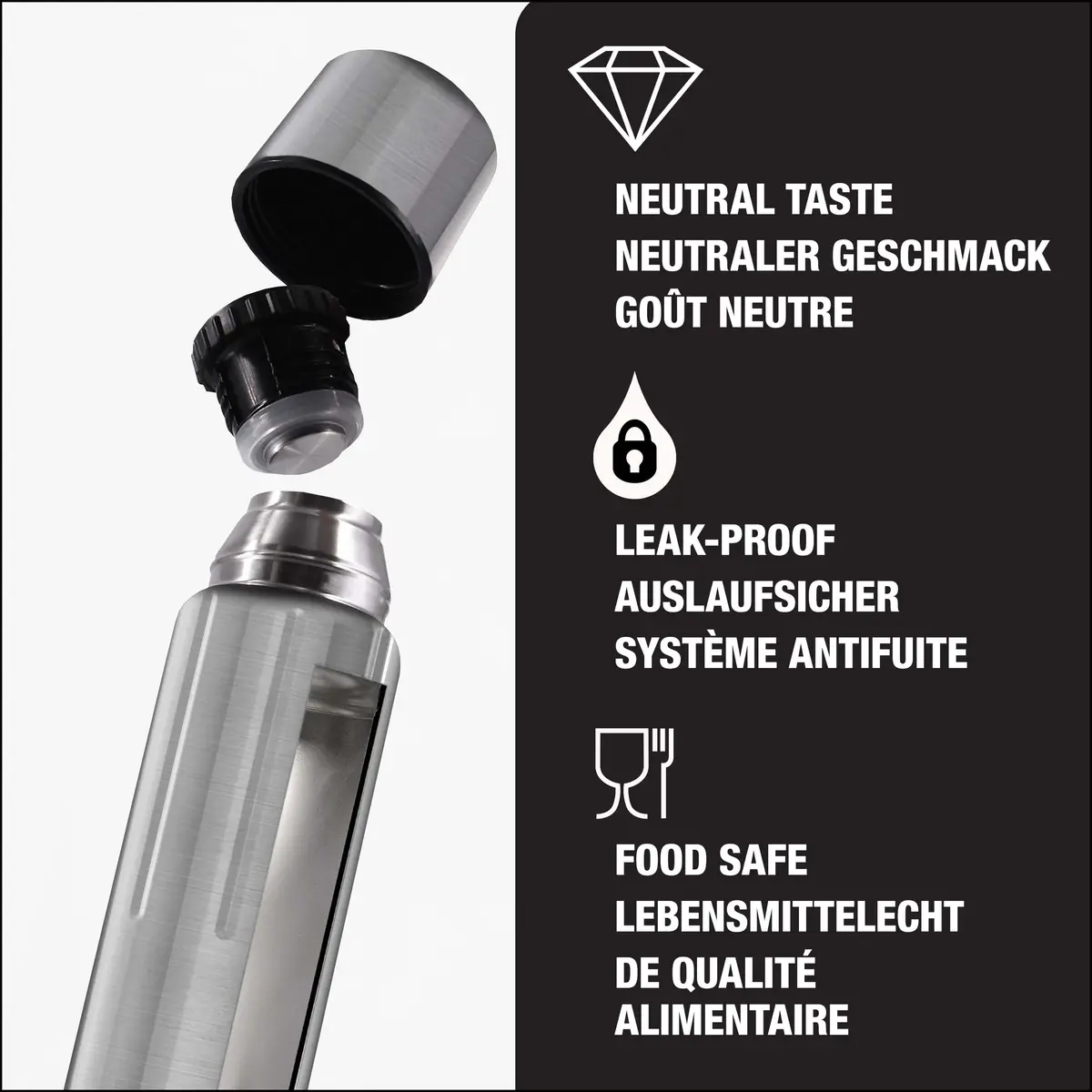 Sigg Selenite Insulated Water Bottle 1.1 L | Leakproof, Lightweight, BPA Free, 18/8 Stainless Steel - view 3