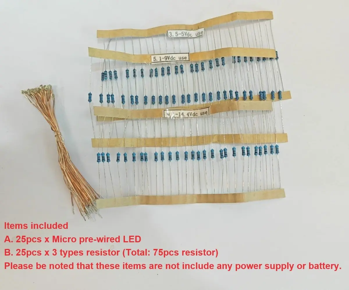 Bowerful 25pcs Pre-soldered Micro Litz Wired Leads Green SMD LED 0603 | High Luminance & Compact Design - view 6