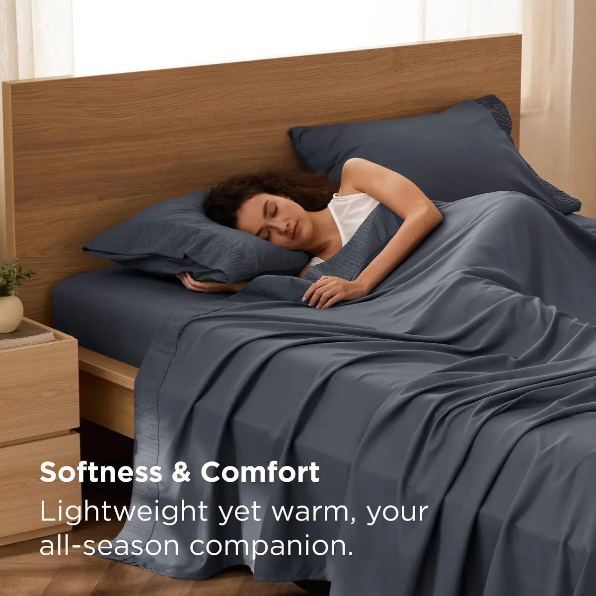 Bedsure Queen Sheet Set - 4 Pieces Soft, Breathable, Cooling Bed Sheets - view 2