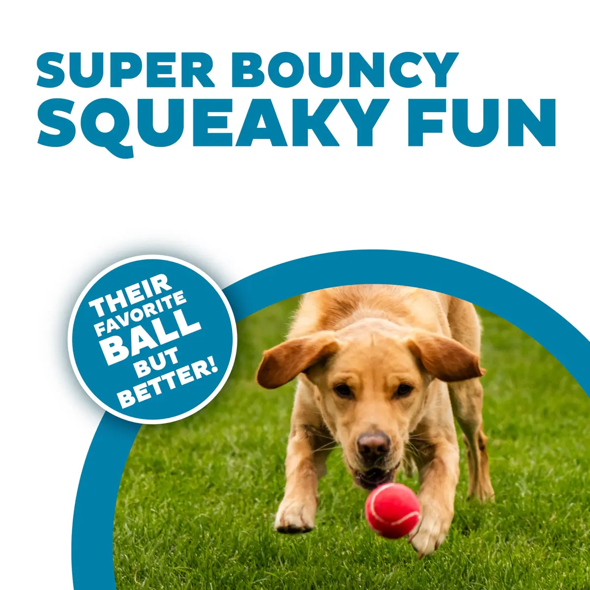 Outward Hound Squeaker Ballz Tennis Ball Dog Toy, Medium 2.5" (6.4 cm) 4-Pack | Durable, Bouncy, and Highly Visible Fetch Toys - view 2