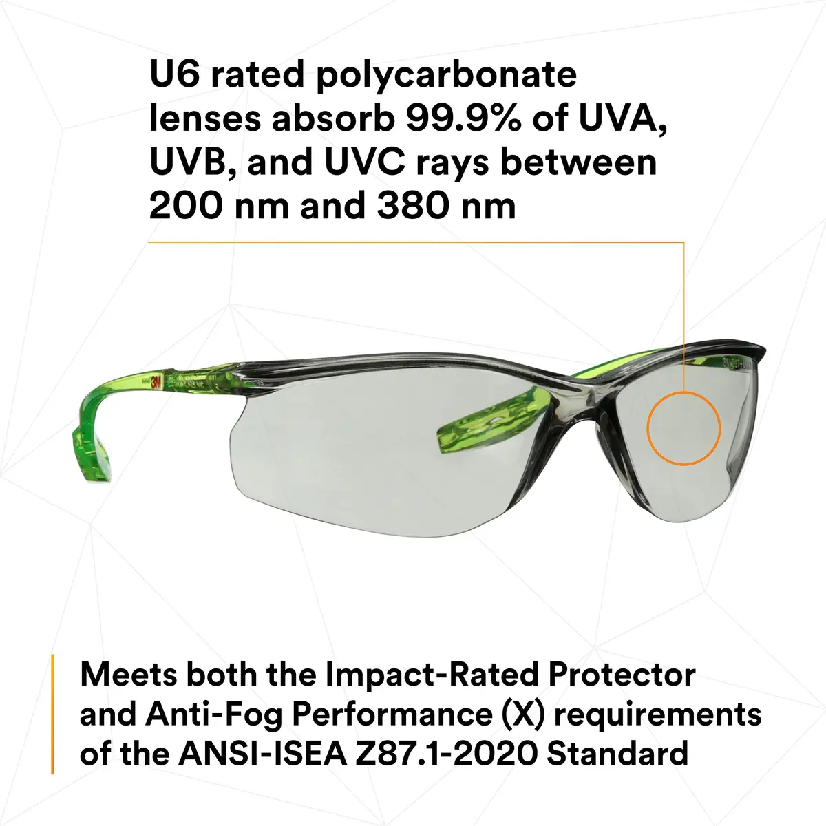 3M Solus CCS Series Safety Glasses with Anti-Fog Coating, Gray I/O Lens, 1 Pair | ANSI Z87 Certified UV Protection - view 4