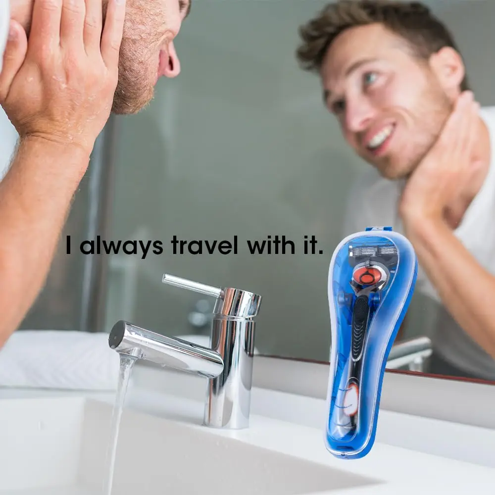 Nincha Manual Razor Travel Case Blue | Portable Razor Protector for Travel - view 7