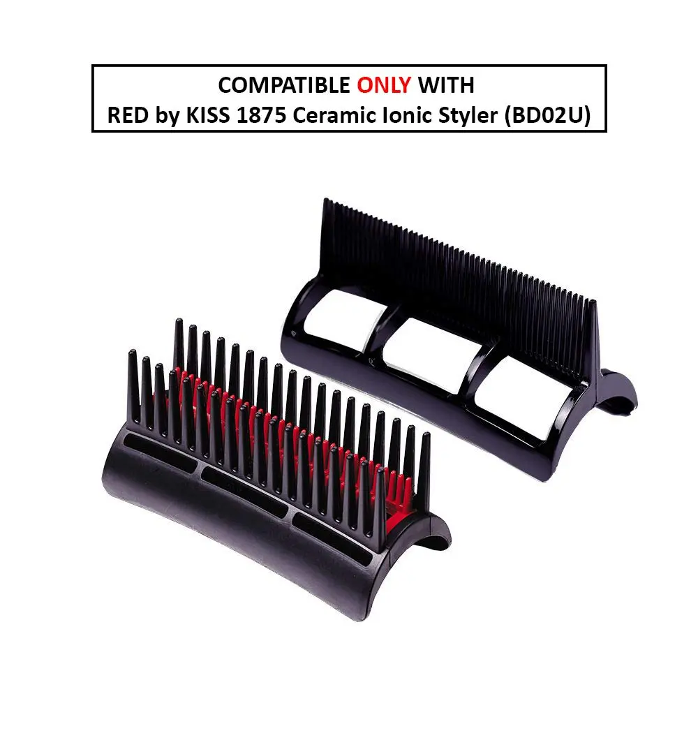 Red by Kiss Detangler Pik 2 Piece Comb Set | Heavy-duty Nylon, Fine & Wide-Tooth for All Hair Types (70-120 chars) - view 3