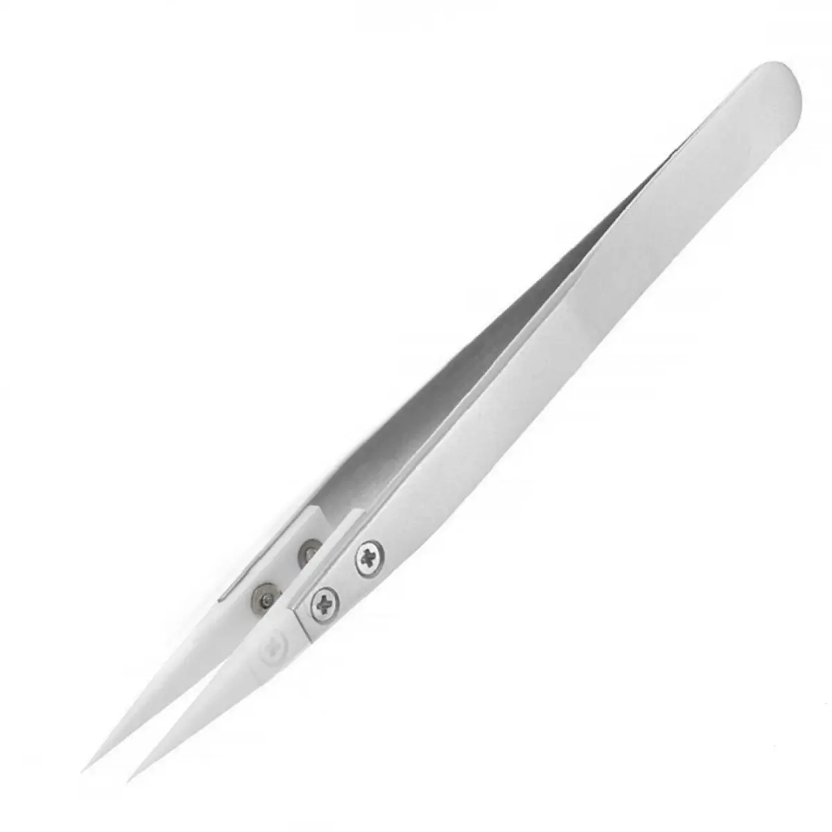 DazzyD Ceramic Tweezers with Stainless Steel Handle, 13cm (5.12 in.) | Non-Conductive for Precision Electronics - main product image