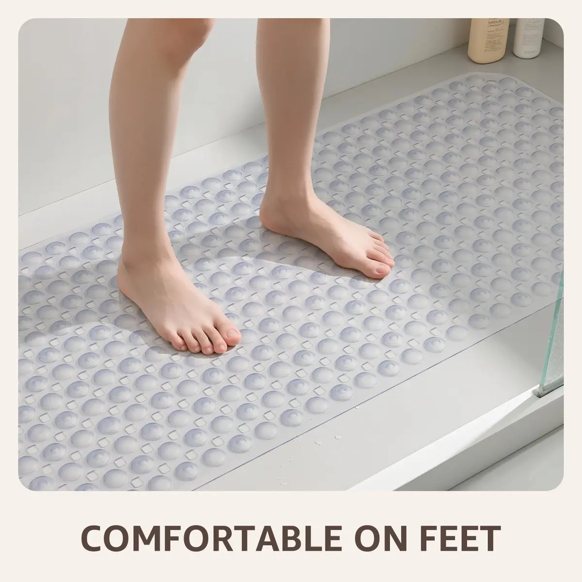 OTHWAY Non-Slip Bathtub Shower Mat 100cm x 40cm (35" x 16") | 198 Suction Cups for Secure Grip - view 5