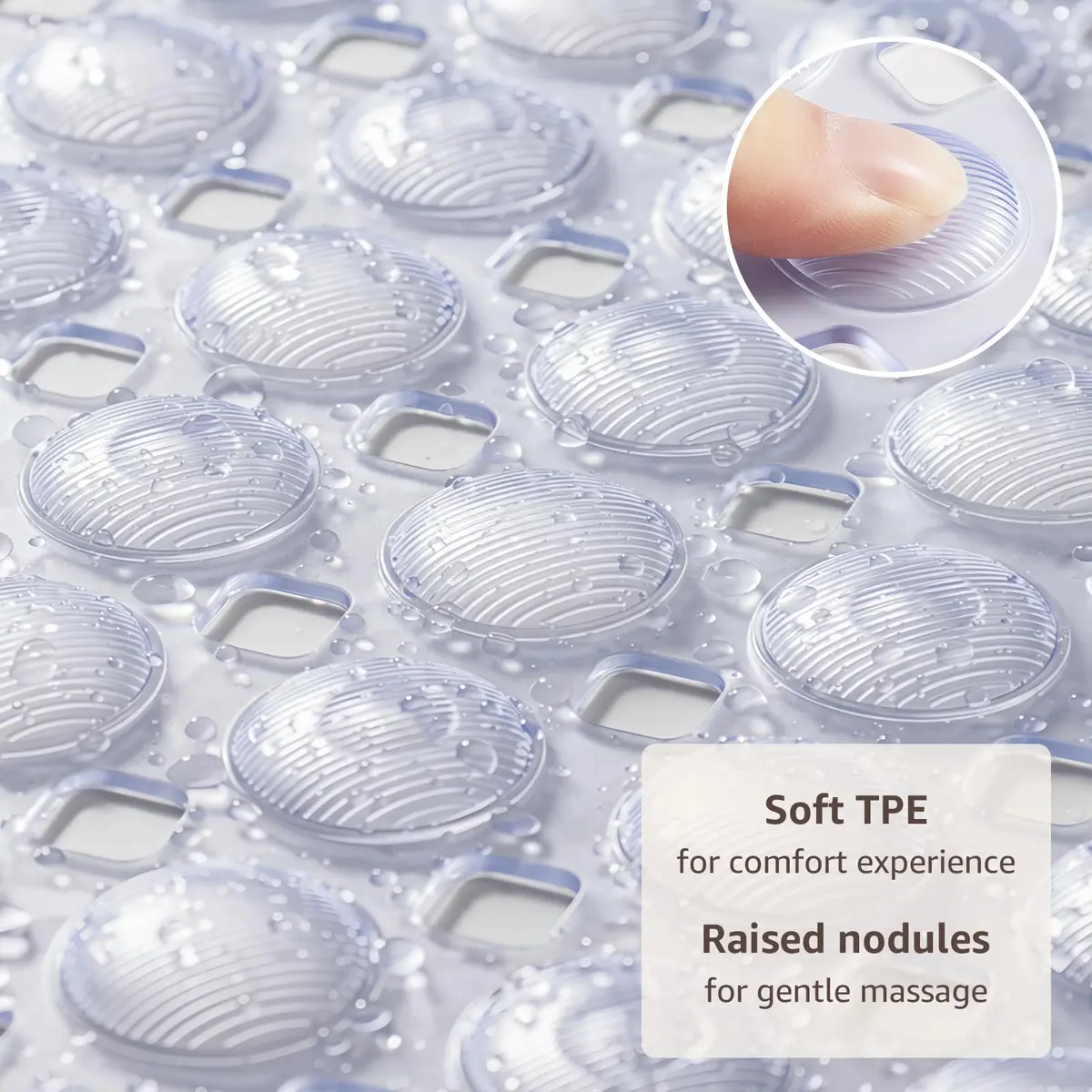 OTHWAY Non-Slip Bathtub Shower Mat 100cm x 40cm (35" x 16") | 198 Suction Cups for Secure Grip - view 2