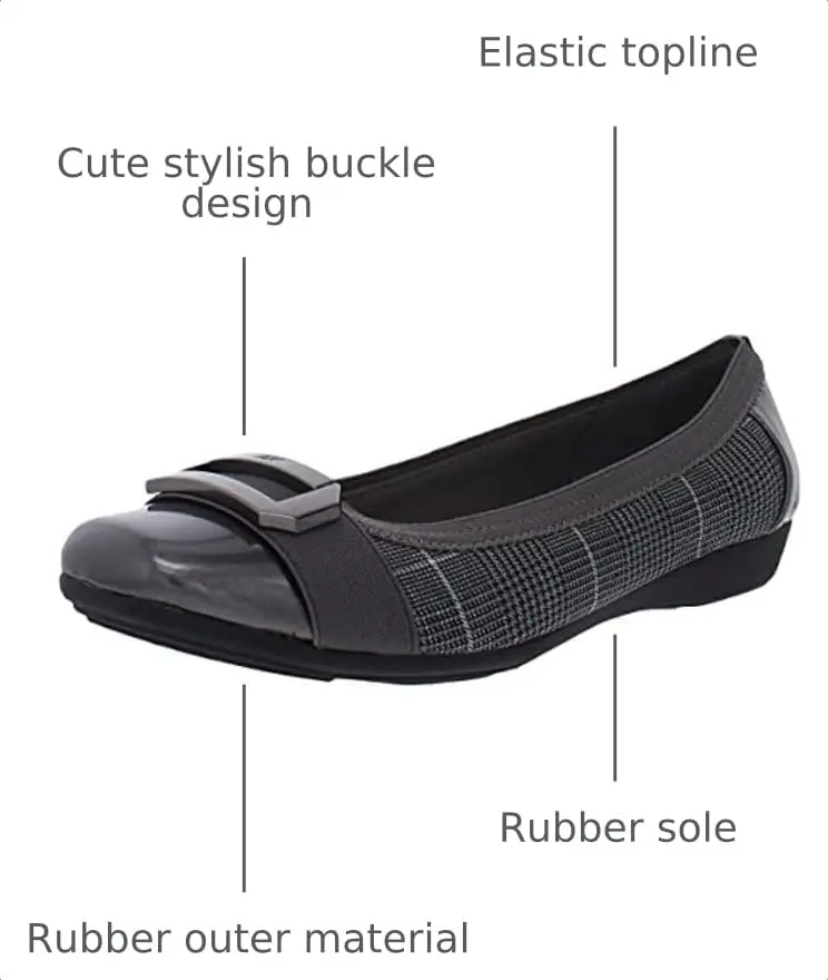 Anne Klein Womens Uplift Ballet Flats - Comfortable Slip-On Casual Shoes for Everyday Wear, Black, 10 - view 2