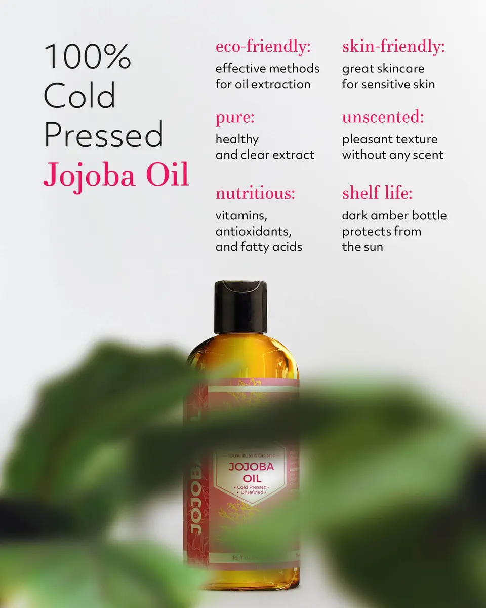 Leven Rose Pure Jojoba Oil 473ml (16 Fl Oz) | Natural Unrefined Moisturizer for Skin, Hair & Nails - view 2