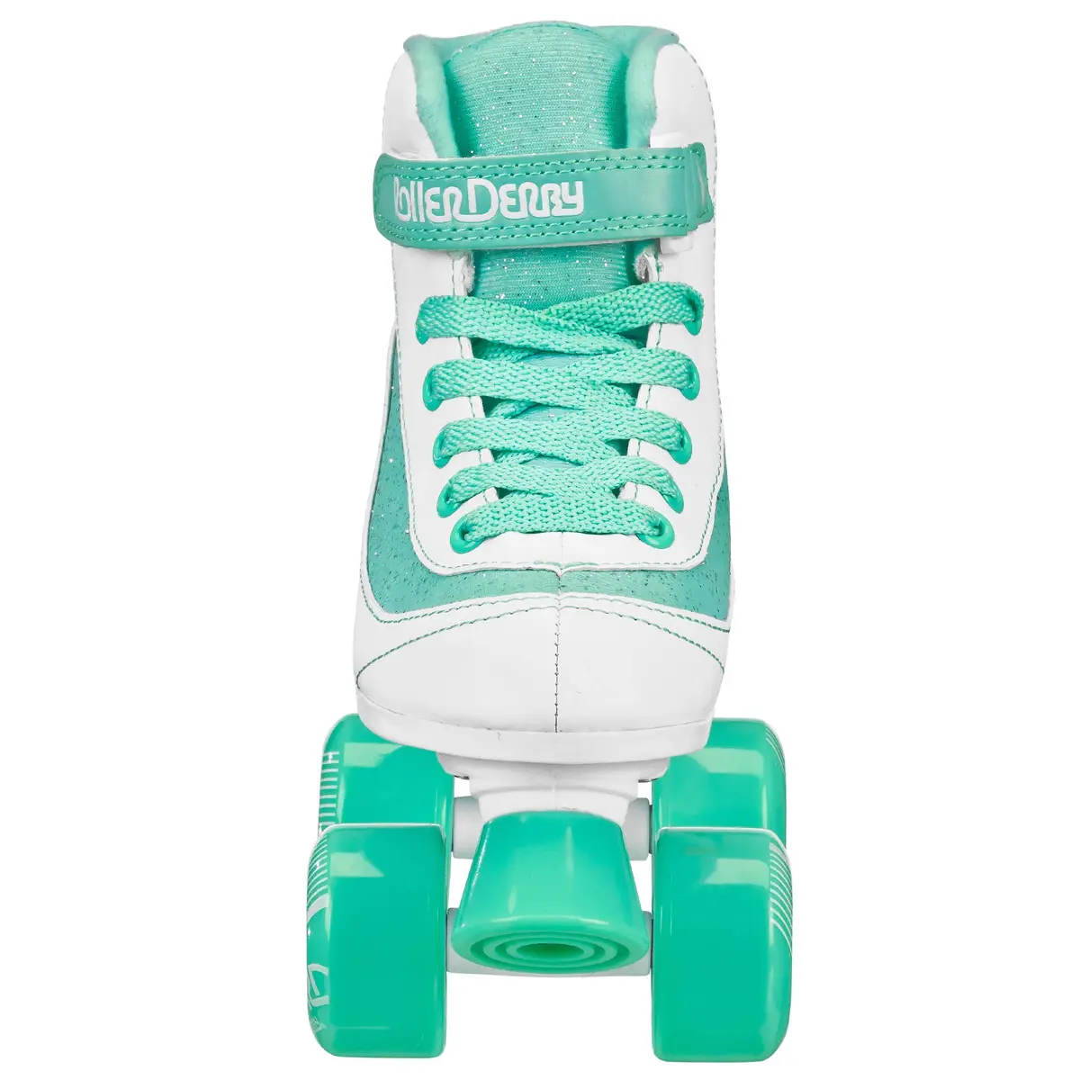 Roller Derby Firestar Youth Girl's Quad Roller Skates, White/Mint, Size 13 | Comfortable, True-to-Size Kids Skates - view 5