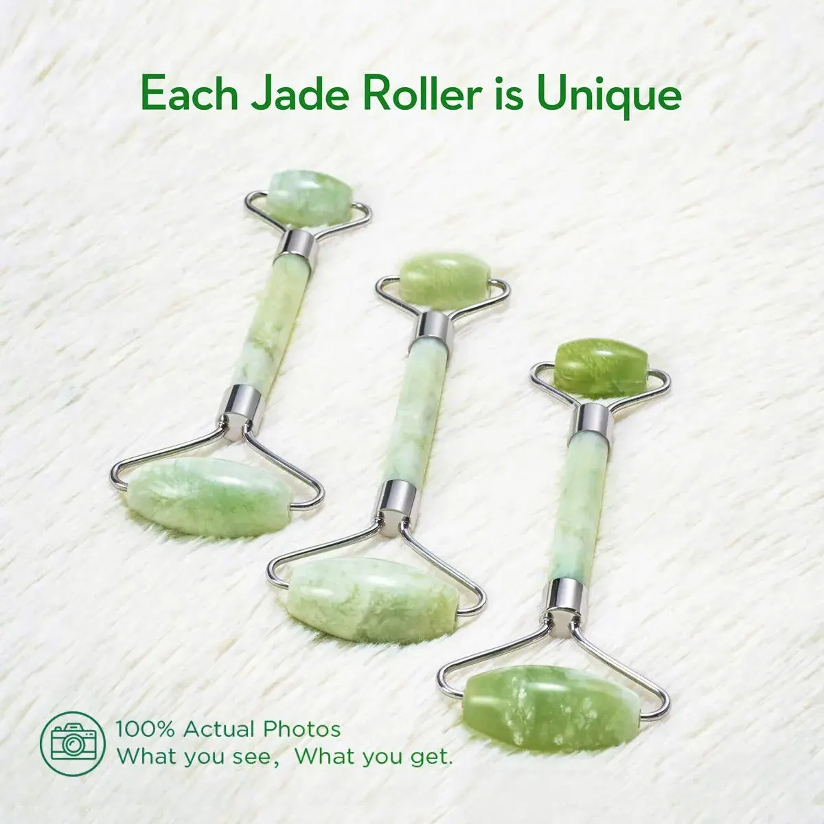 LDREAMAM Jade Roller and Gua Sha Set | Natural Jade Stone Facial Massager Tool (3-Piece Set) - view 4