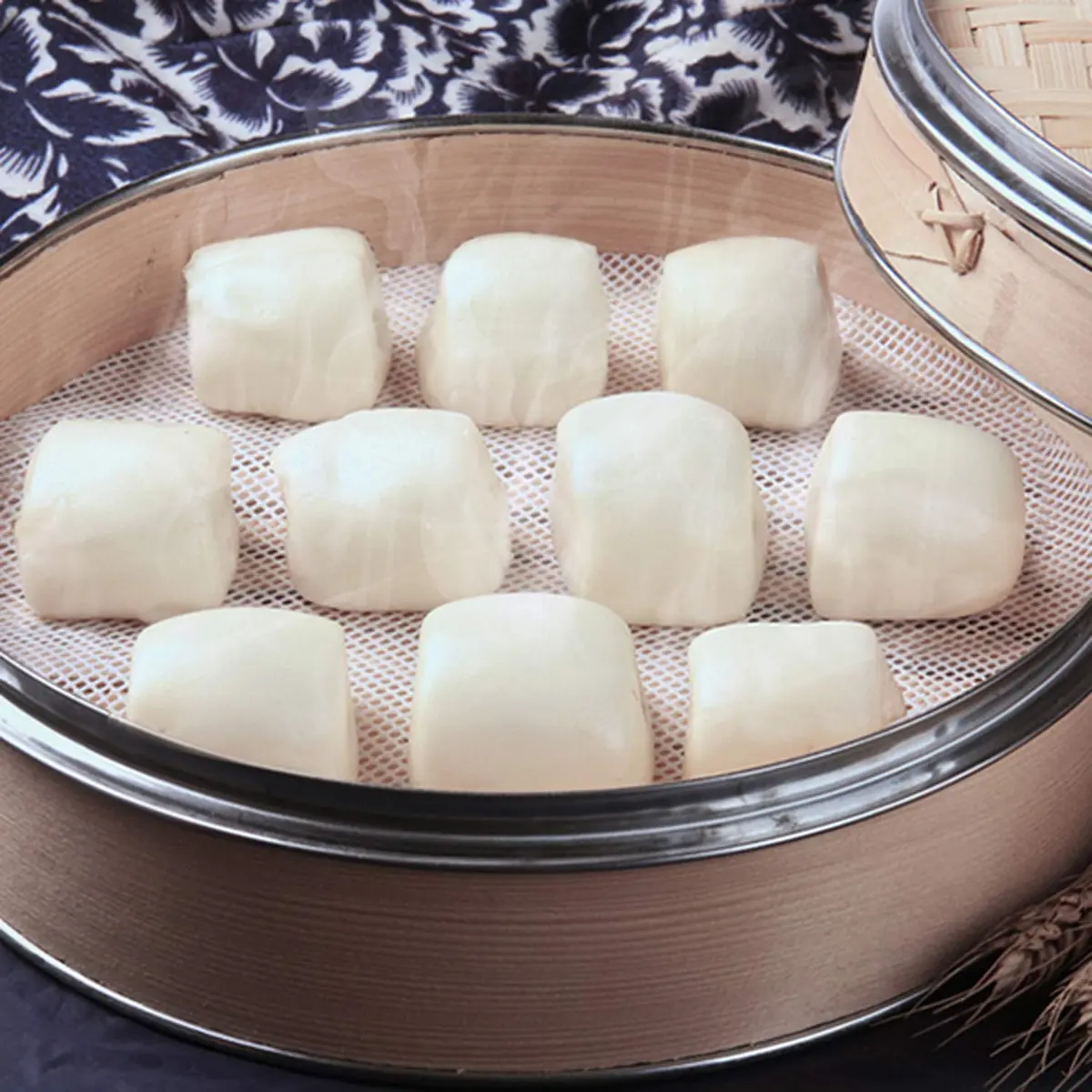GUCUJI 8 Inch Silicone Steamer Liners 4Pcs | Reusable Non-Stick Mats for Dumplings, Dim Sum, and Rice - view 4
