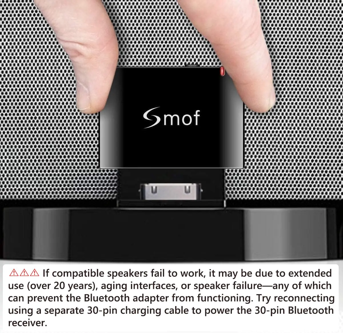 Smof 30 Pin Bluetooth Adapter Receiver | Wireless Audio for Bose SoundDock & More - view 6