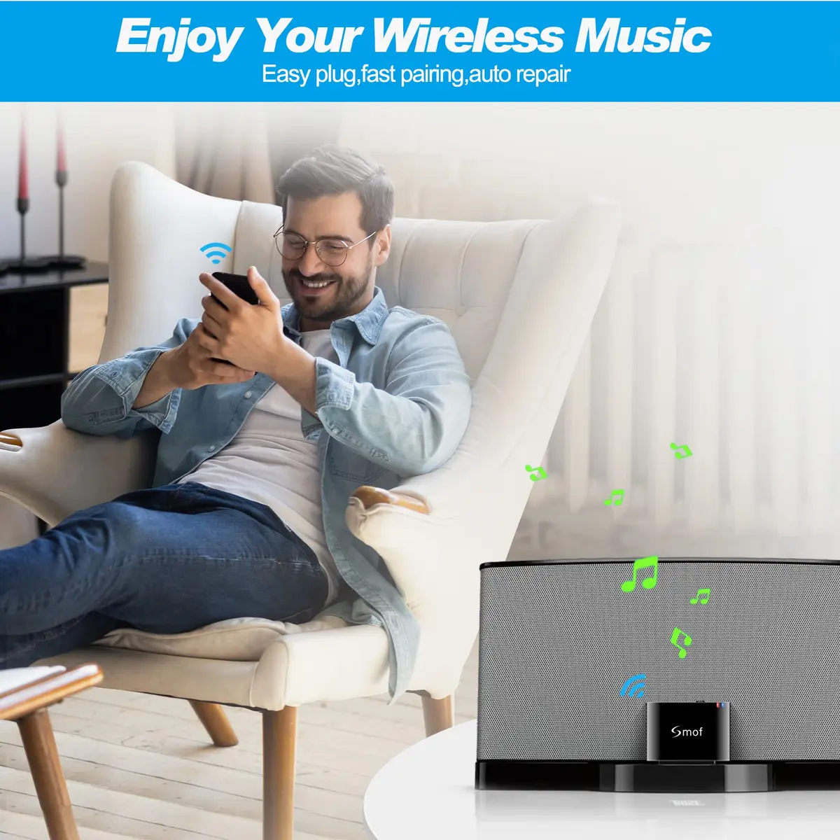 Smof 30 Pin Bluetooth Adapter Receiver | Wireless Audio for Bose SoundDock & More - view 7