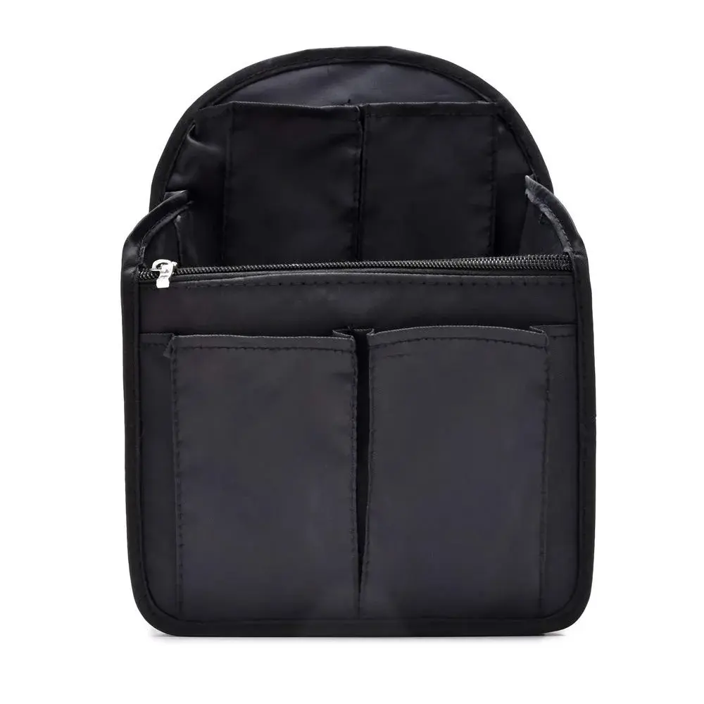 HOYOFO Mini Backpack Organizer Insert Black 19.5cm (7.7") x 11cm (4.3") x 27cm (10.6") | Waterproof Nylon Caddy for Small Backpacks - main product image