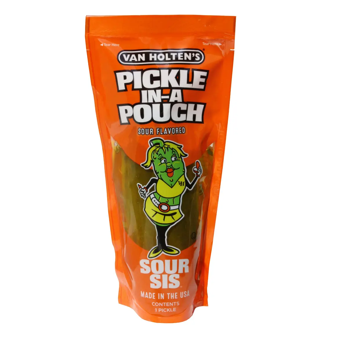Van Holten's Sour Sis Pickle-In-A-Pouch 7oz (12 Pack) | Tangy Dill Snack on the Go - view 2