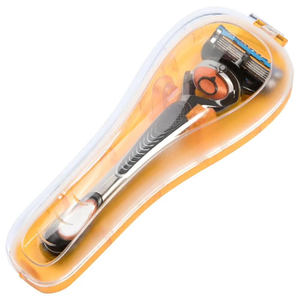Nincha Manual Razor Travel Case Orange | Portable Plastic Razor Protector for Travel - main product image