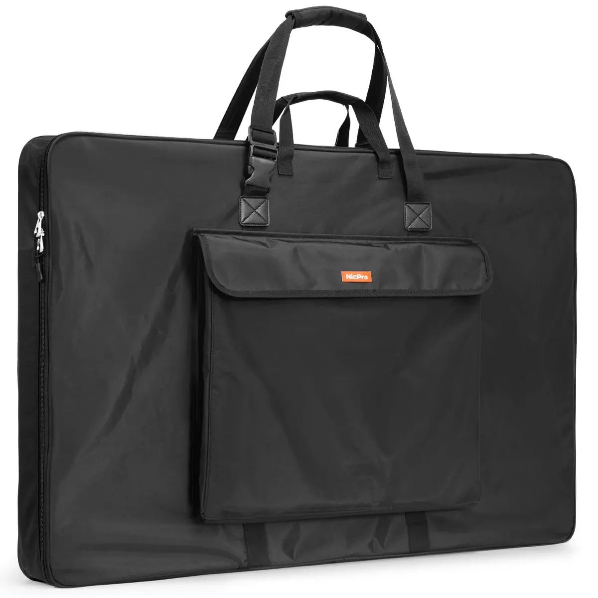 Nicpro Art Portfolio Bag 24 x 36 in (61 x 91 cm) | Waterproof Nylon Artist Carrying Case with Shoulder Strap - main product image