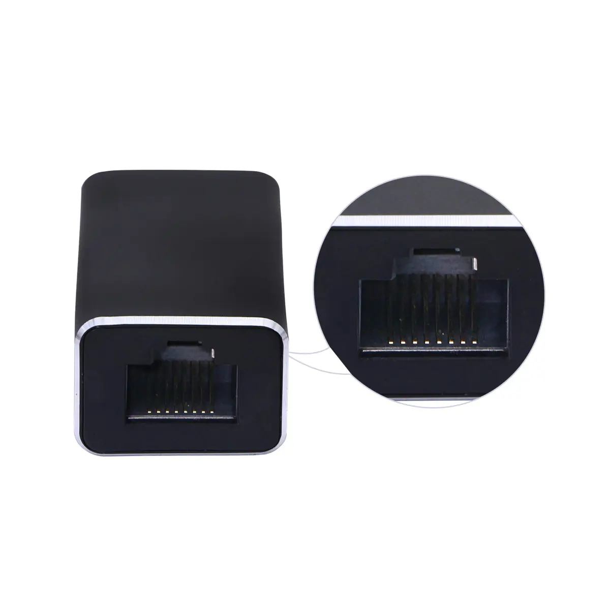 SinLoon RJ45 LAN Coupler Adapter with Surge Protection 10Gbps | Gigabit Ethernet Extender Connector for Cat7 Cat6 Cat5e Female to Female (Black) - view 3