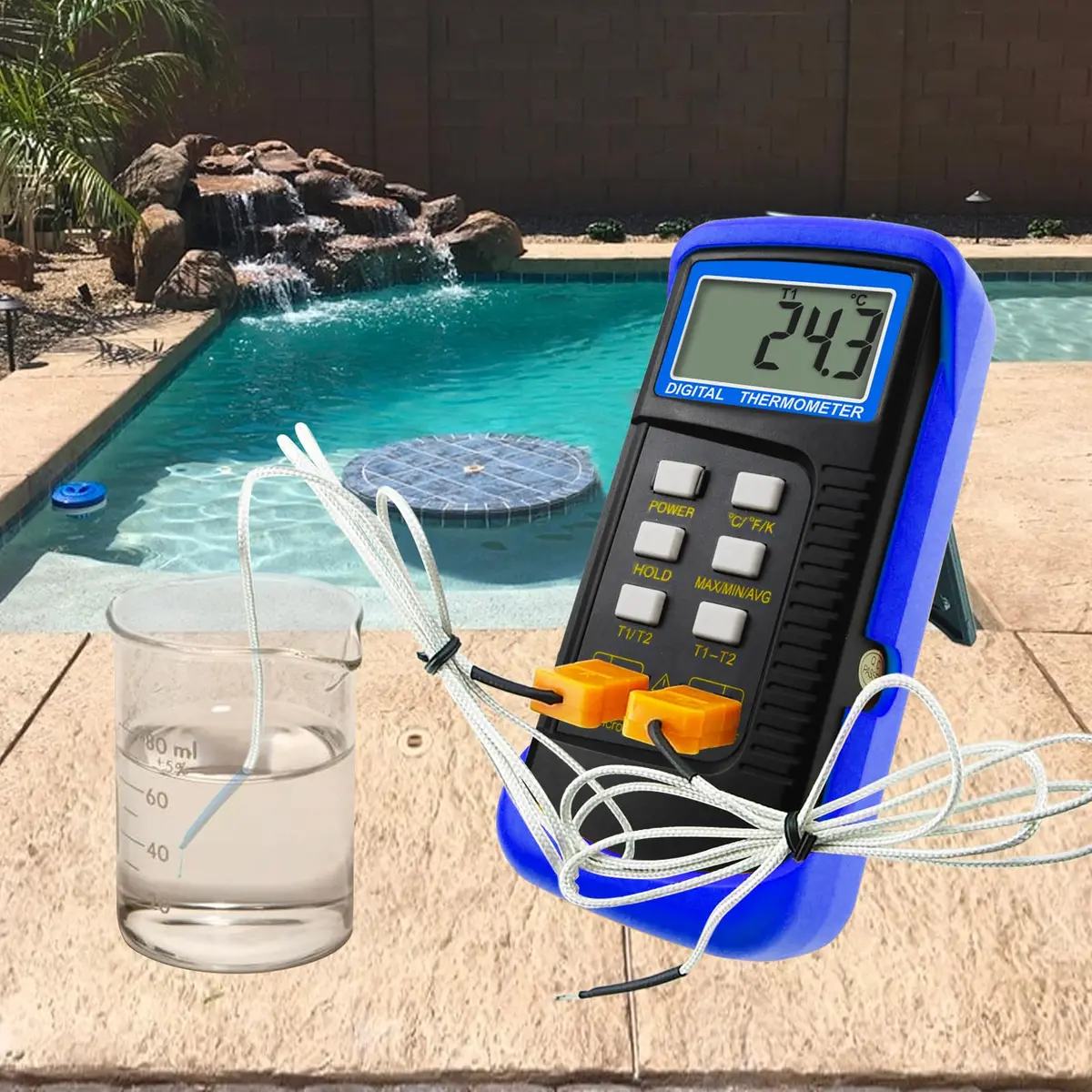 Gain Express Dual Channel K-Type Thermocouple Thermometer -50~1300°C (-58~2372°F) | HVAC Temperature Meter with 4 Probes - view 4