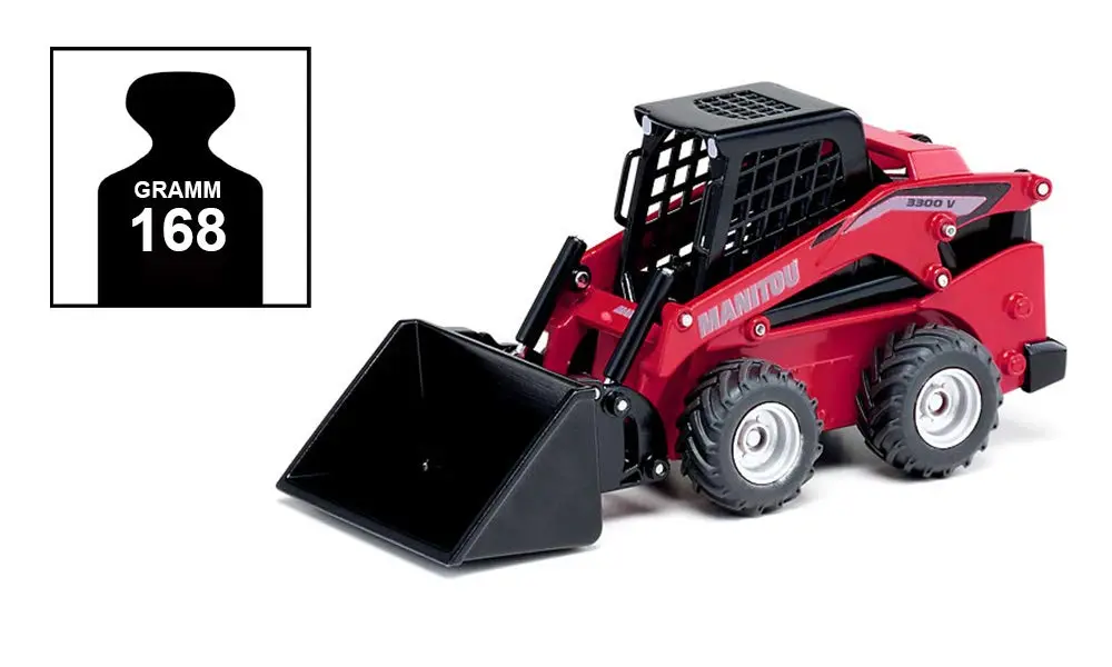 Siku Farmer Manitou 3300V Skid Steer Loader, Red | 1/32 Scale Construction Vehicle for Kids - view 5
