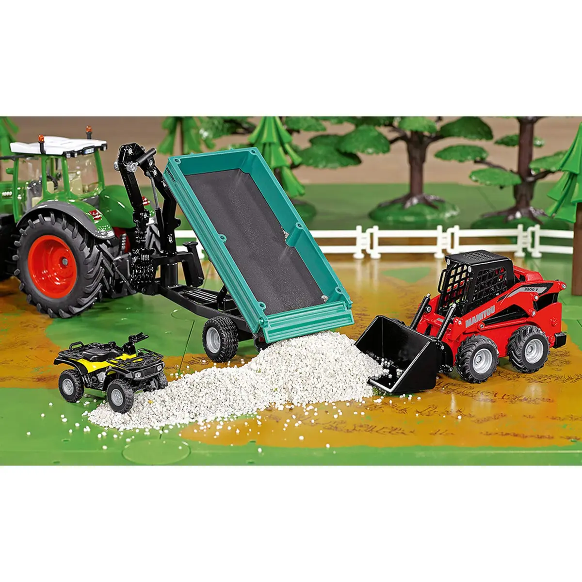 Siku Farmer Manitou 3300V Skid Steer Loader, Red | 1/32 Scale Construction Vehicle for Kids - view 6