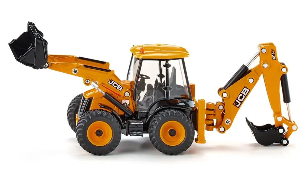 Siku JCB 4CX Backhoe Loader 1:50 Scale Metal/Plastic Yellow | Functional Diecast Toy for Collectors and Kids - main product image