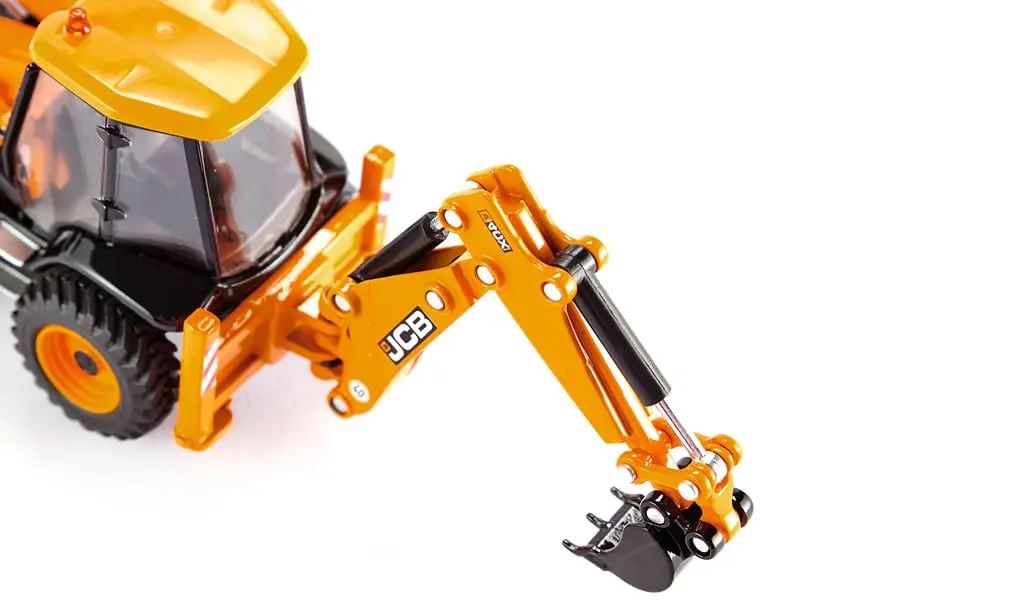 Siku JCB 4CX Backhoe Loader 1:50 Scale Metal/Plastic Yellow | Functional Diecast Toy for Collectors and Kids - view 3