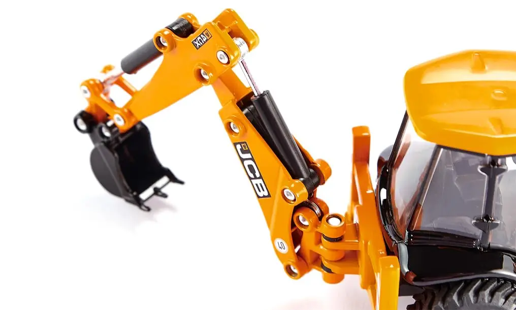 Siku JCB 4CX Backhoe Loader 1:50 Scale Metal/Plastic Yellow | Functional Diecast Toy for Collectors and Kids - view 4