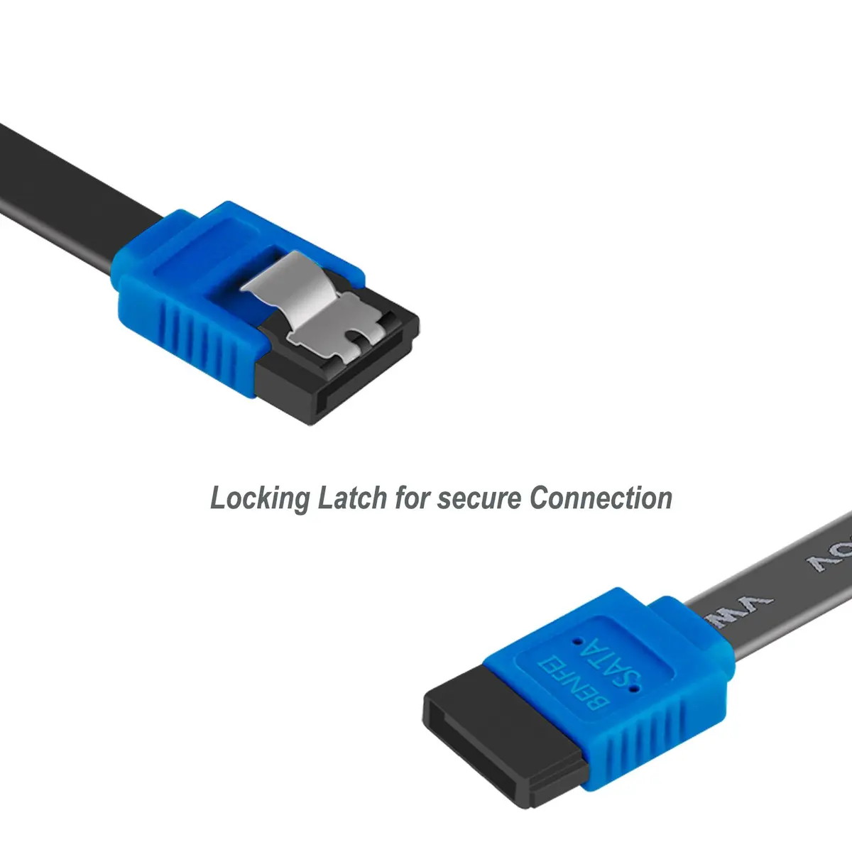 BENFEI SATA Cable III 18 Inch Blue | 6Gbps Data Transfer with Locking Latch - view 3