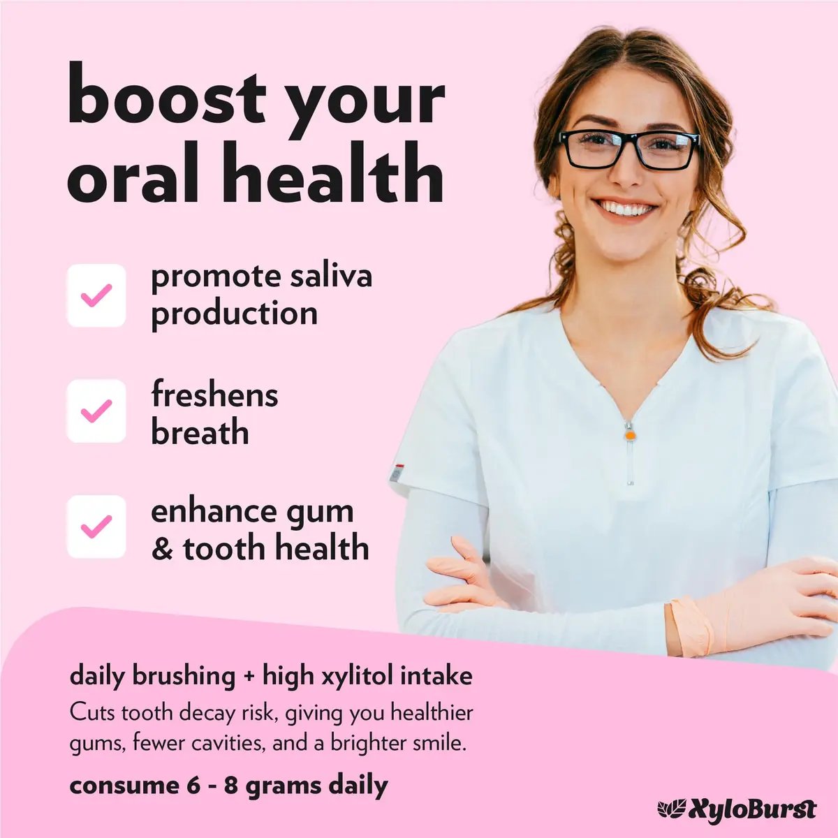 Xyloburst Chewing Gum | Sugar Free, Gluten Free, Keto Friendly | 3x100 Pieces | Oral Health Support - view 4