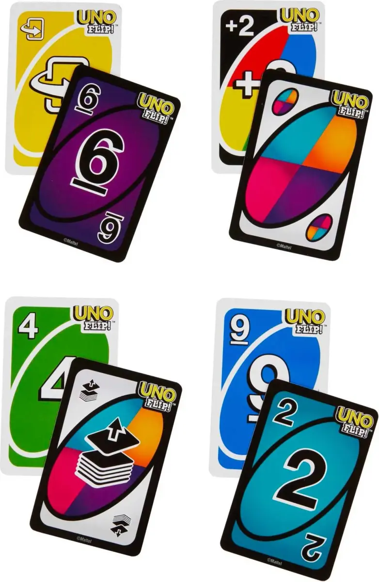 Mattel Games UNO FLIP! Card Game with Storage Tin | Color Blind Accessible Deck for Kids & Adults (112 Cards) - view 3