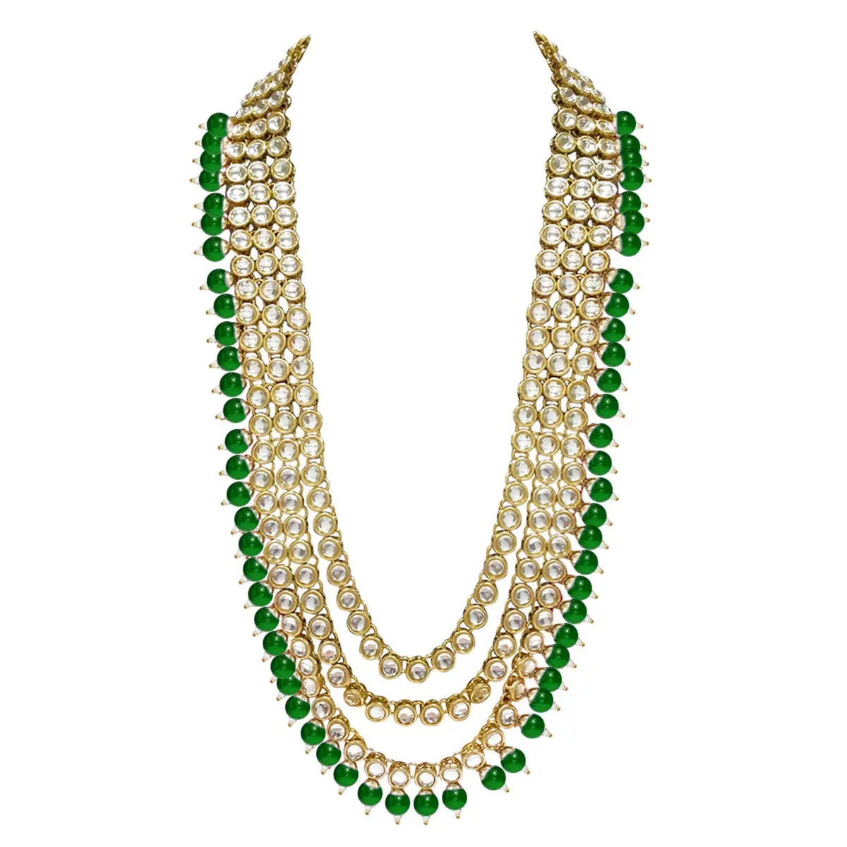 I Jewels Gold Plated Kundan Necklace Set Jewelry for Women with Earrings & Maang Tikka | 5-Piece Set - view 7