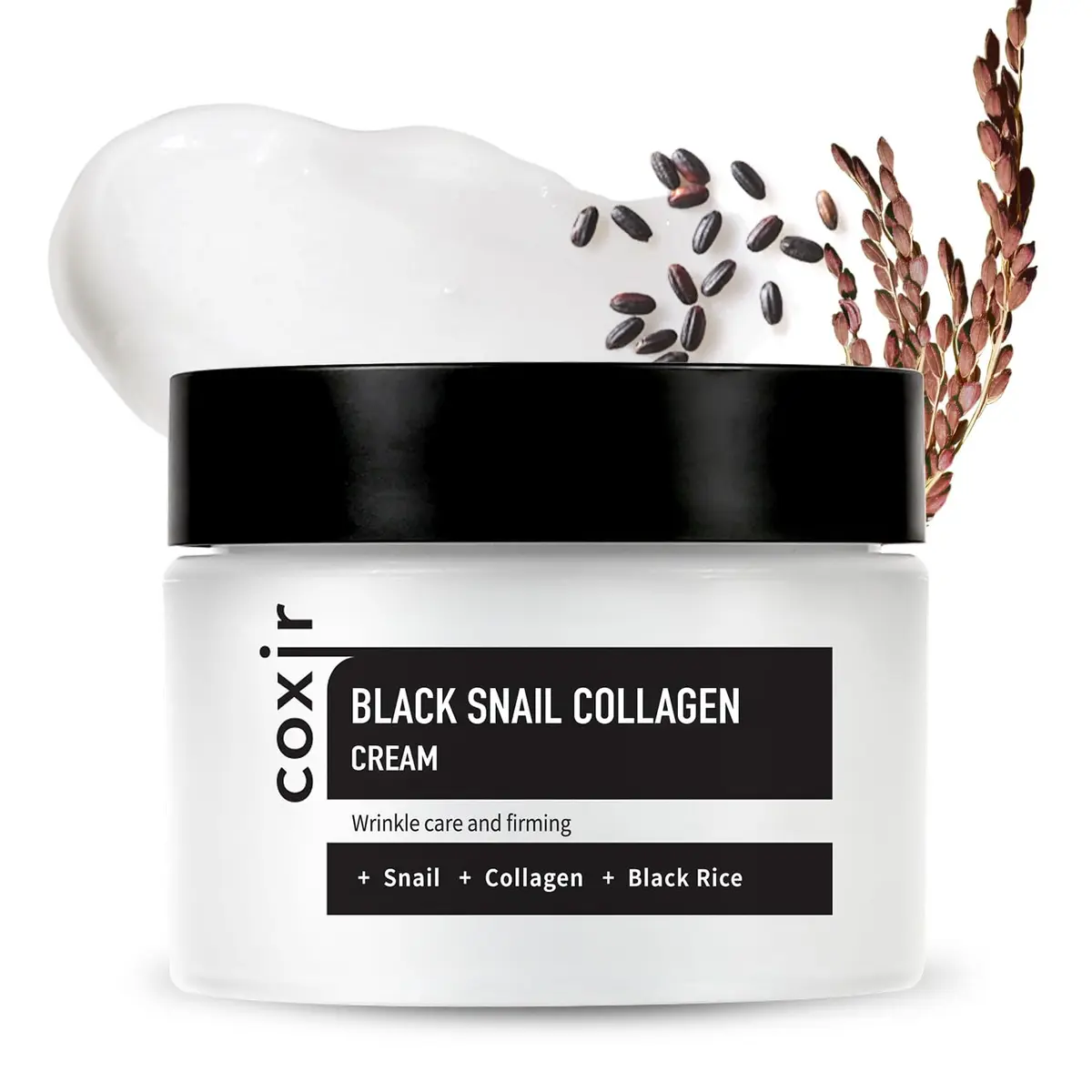 coxir Black Snail Collagen Cream 50ml (1.69 Fl Oz) | Anti-Wrinkle & Hydrating Face Moisturizer - main product image