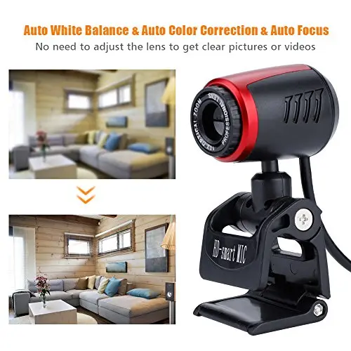 Zerone USB Webcam 640x480 | Built-in Microphone & 360° Rotation Support for Laptop & PC - view 3