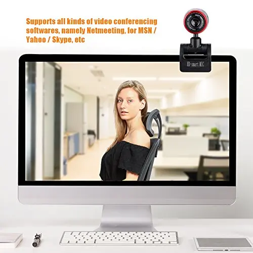 Zerone USB Webcam 640x480 | Built-in Microphone & 360° Rotation Support for Laptop & PC - view 5