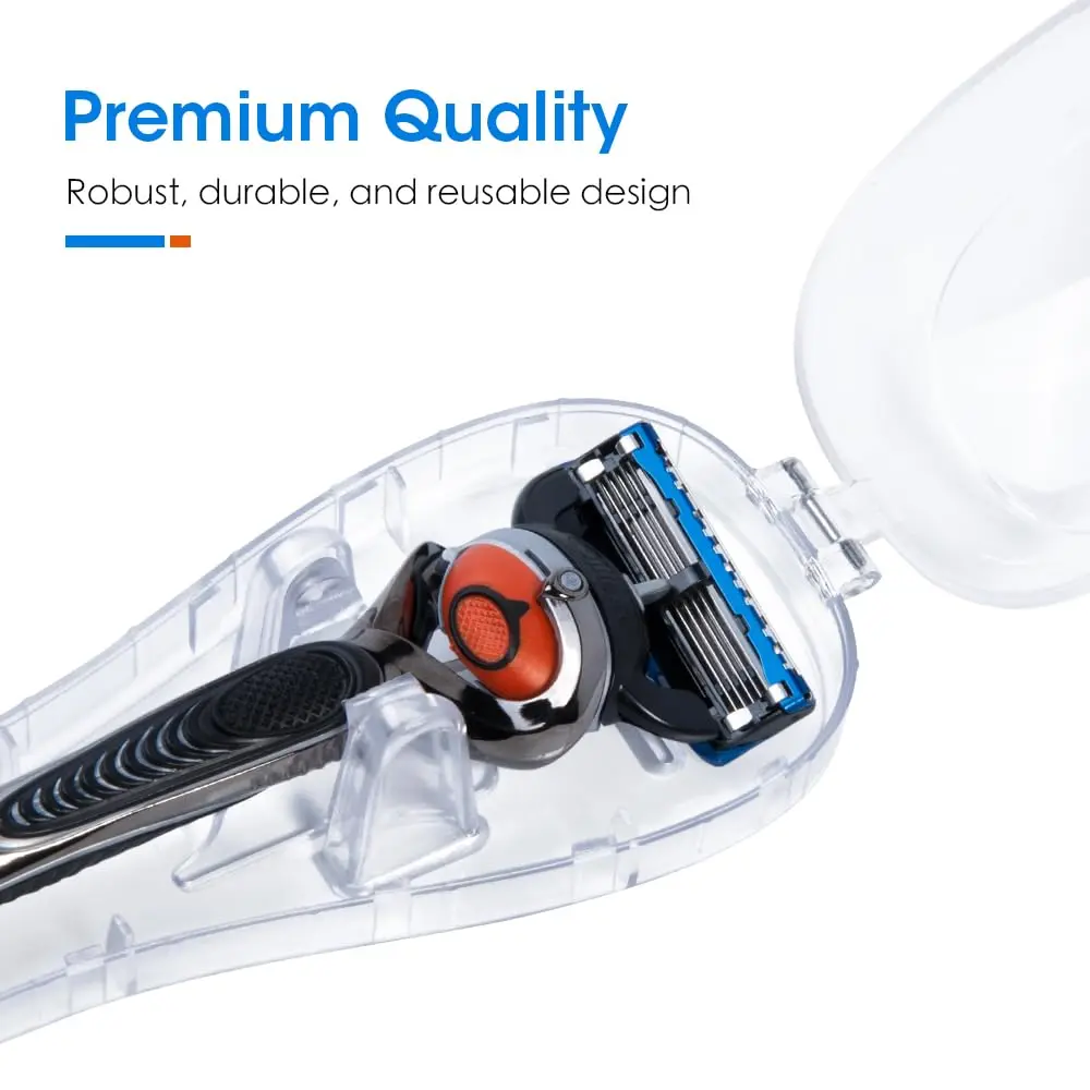 Nincha Portable Manual Razor Travel Case Transparent | Protects Razor & Keeps it Dry - view 2