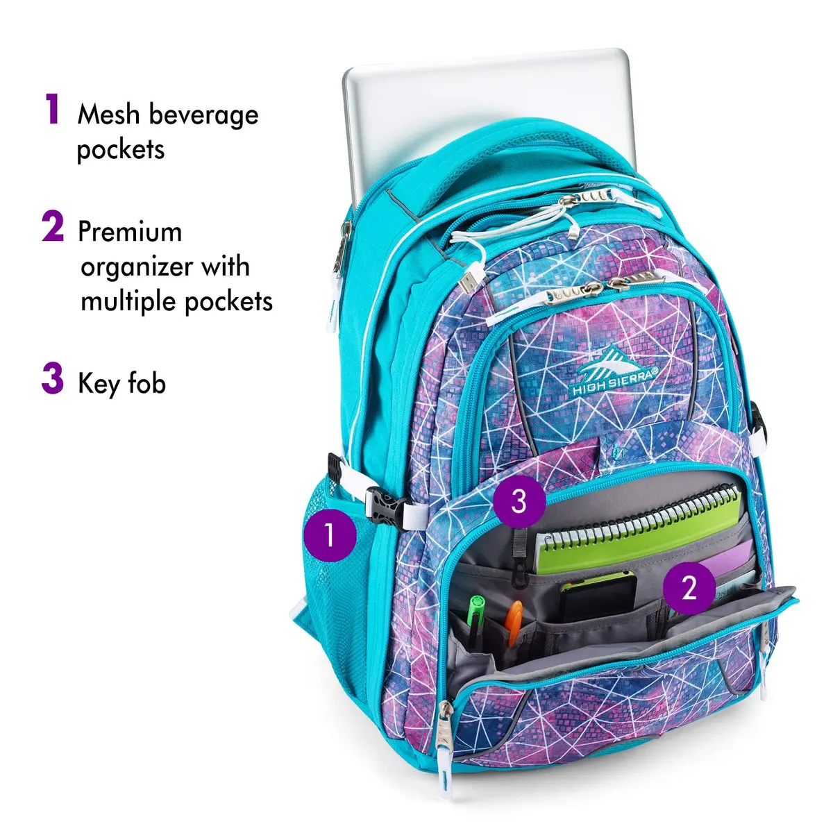 High Sierra Swerve Laptop Backpack 36.5L (19 x 13 x 7.75-Inch) | Padded 17-Inch Laptop Compartment & Tablet Sleeve - view 2