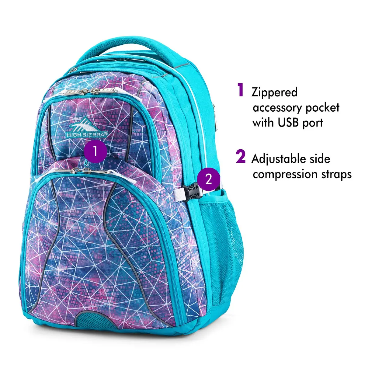 High Sierra Swerve Laptop Backpack 36.5L (19 x 13 x 7.75-Inch) | Padded 17-Inch Laptop Compartment & Tablet Sleeve - view 3