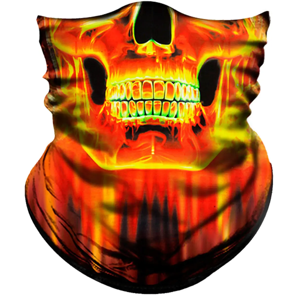 Obacle Skull Face Mask Half - Skull Fire Neat Teeth Design for Dust, Wind & UV Protection - main product image