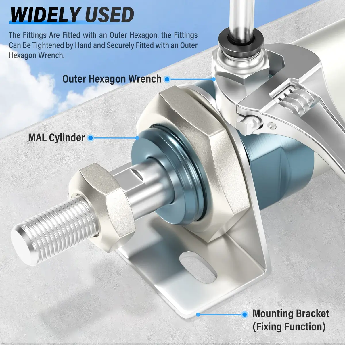 TAILONZ 1/4" Tube OD x 1/4" MNPT Straight Push to Connect Fitting 10Pcs | Copper & Plastic, Water/Air/Oil, 145Psi - view 7