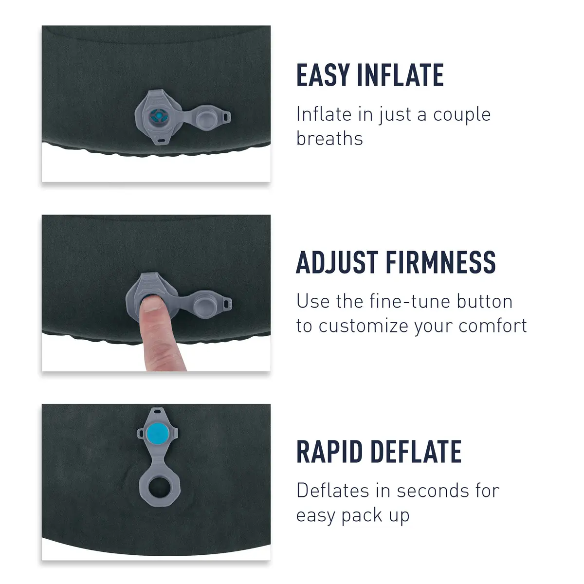 Sea to Summit Aeros Ultralight Inflatable Pillow, Large, Sea Foam | Compact, Supportive & Lightweight for Camping - view 3