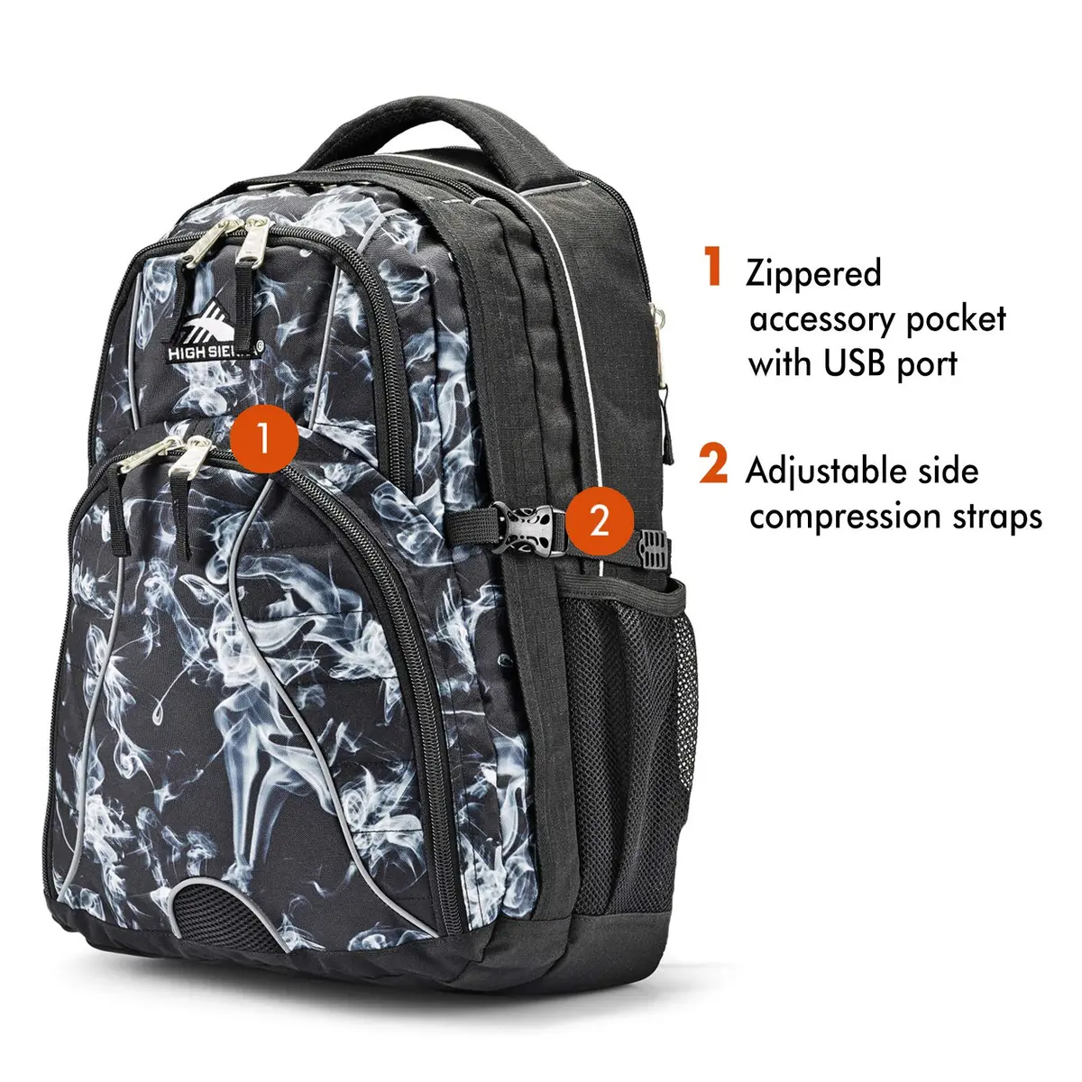 High Sierra Swerve Laptop Backpack 36.5L (19 x 13 x 7.75-Inch) | Water-Resistant for Daily Commutes - view 3