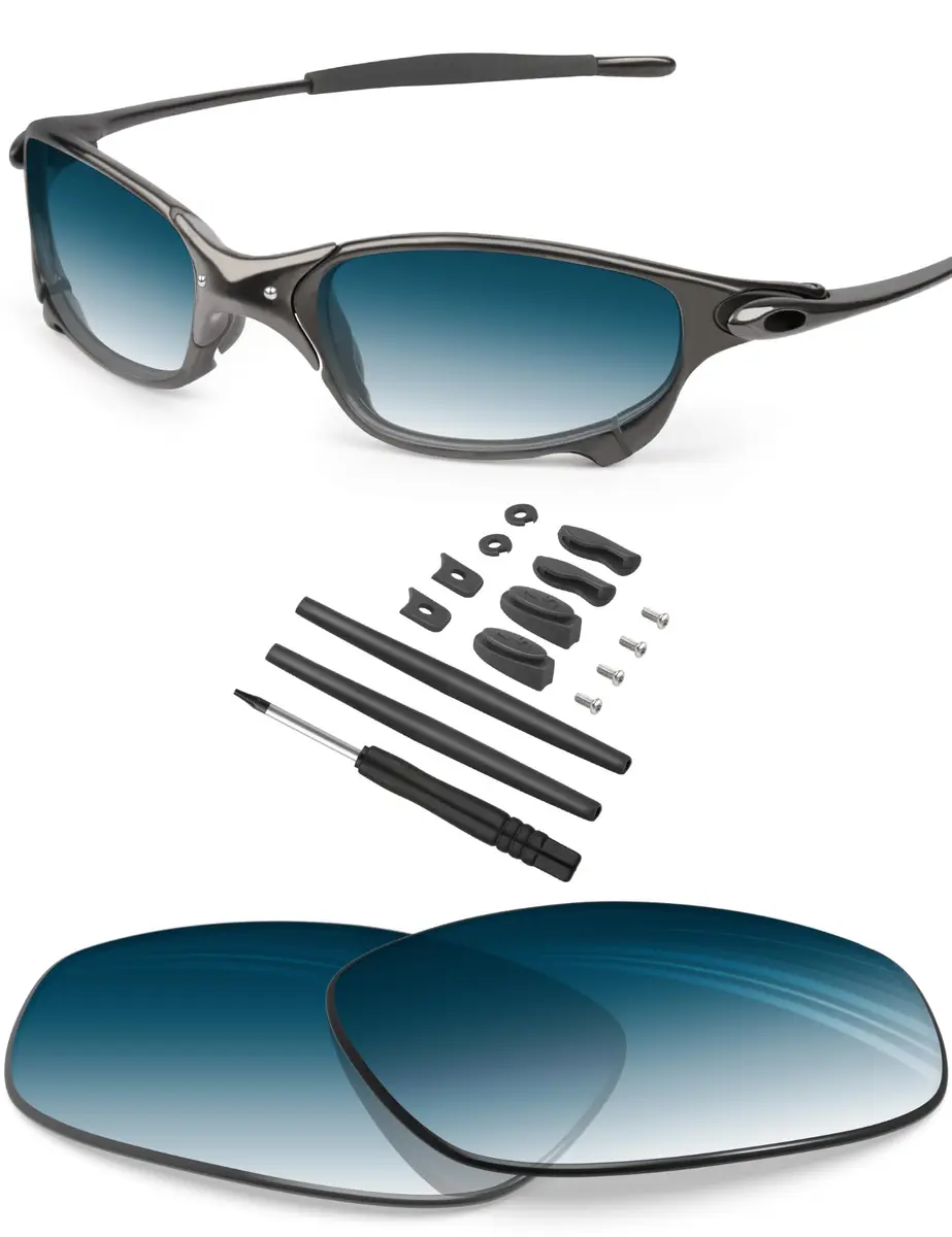 BLAZERBUCK Blue Gradient Replacement Lenses for Oakley Juliet Sunglasses | Impact Resistant, UV Protection - main product image